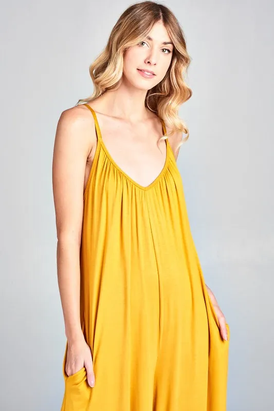 Yellow Solid Jumper With Pockets