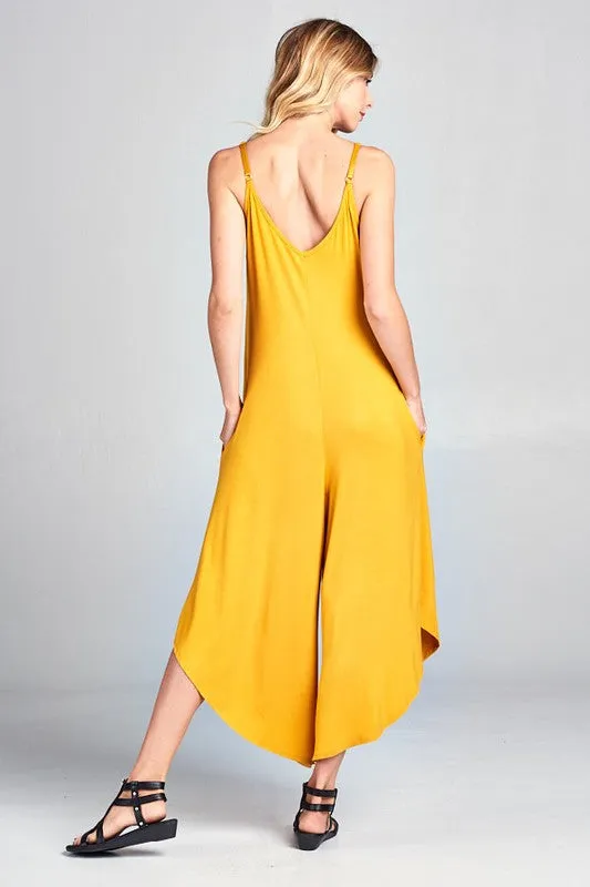 Yellow Solid Jumper With Pockets