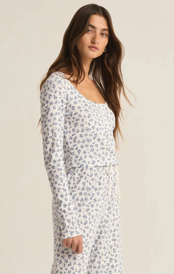 ZSU Sit Back Unwind Ditsy Floral Top